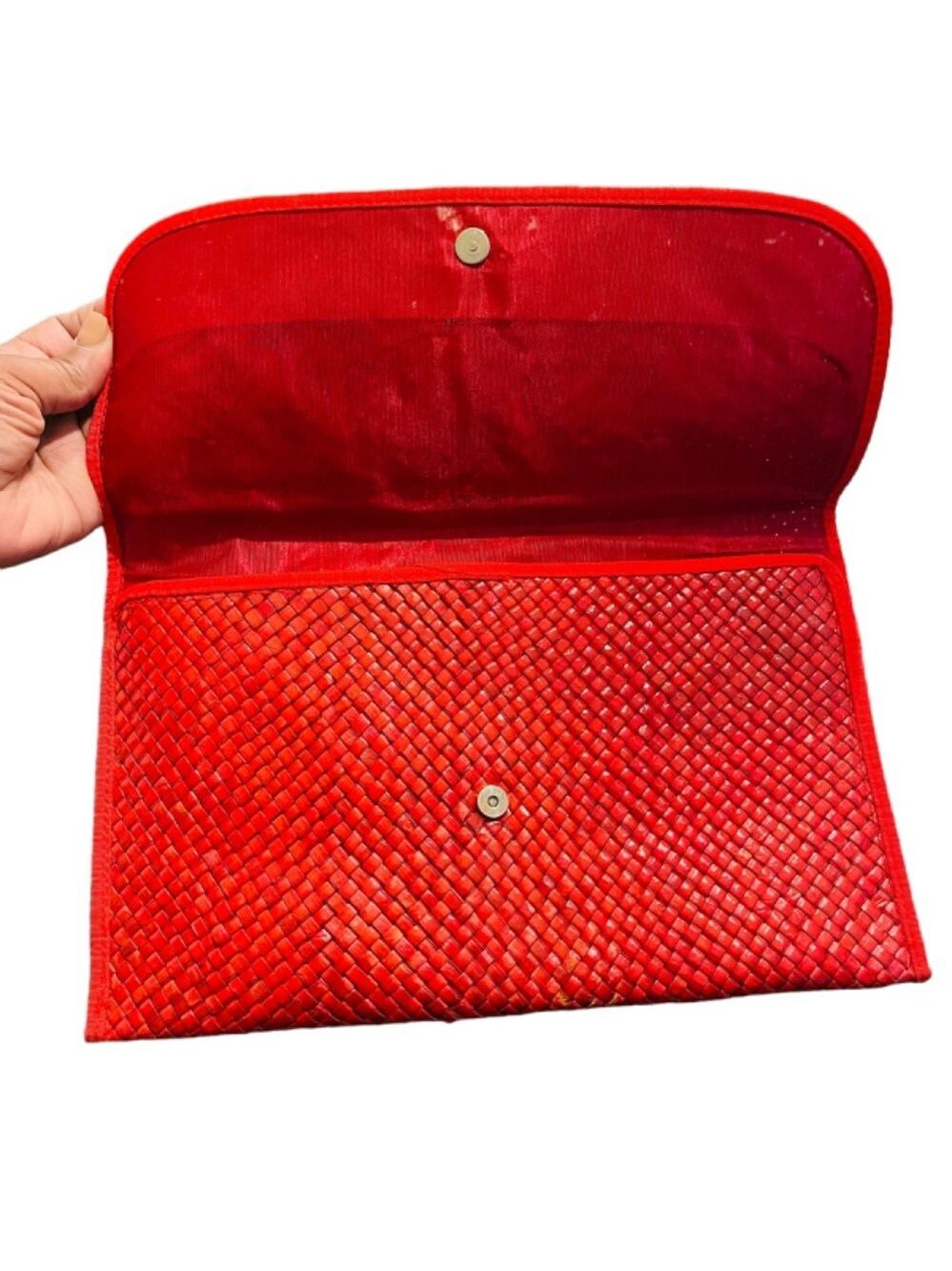 Vintage Italian straw clutch - Picture 3 of 4